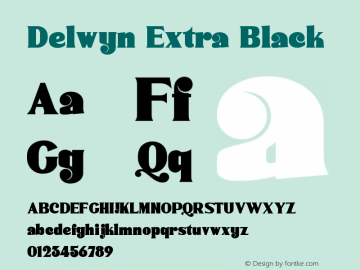 Delwyn Extra Black Version 1.000图片样张