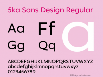 5ka Sans Design Regular Version 2.001图片样张