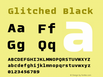 Glitched Black Version 2.000;Glyphs 3.1.2 (3151)图片样张