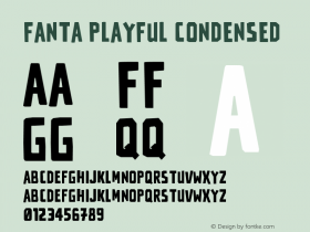 FantaPlayful-Condensed Version 1.000; ttfautohint (v1.5)图片样张