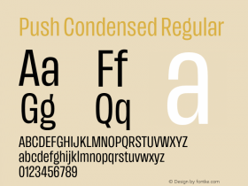 Push Condensed Regular Version 1.00图片样张