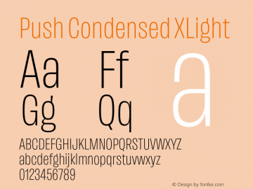 Push Condensed XLight Version 1.00图片样张