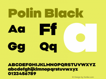 Polin Black Version 1.000;Glyphs 3.2 (3238)图片样张