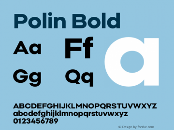 Polin Bold Version 1.000;Glyphs 3.2 (3238)图片样张