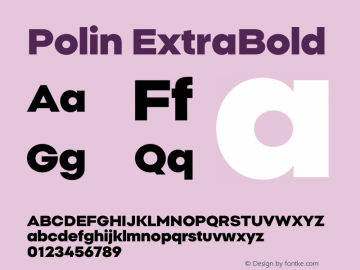 Polin ExtraBold Version 1.000;Glyphs 3.2 (3238)图片样张