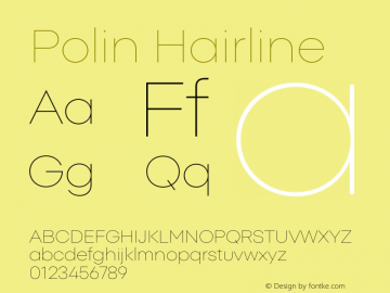 Polin Hairline Version 1.000;Glyphs 3.2 (3238)图片样张