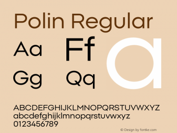Polin Regular Version 1.000;Glyphs 3.2 (3238)图片样张