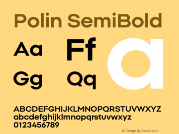 Polin SemiBold Version 1.000;Glyphs 3.2 (3238)图片样张