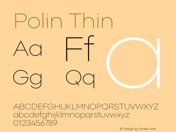 Polin Thin Version 1.000;Glyphs 3.2 (3238)图片样张