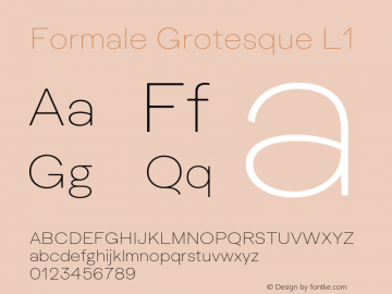 Formale Grotesque L1 Version 2.022;Glyphs 3.2 (3241)图片样张