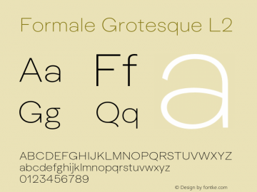 Formale Grotesque L2 Version 2.022;Glyphs 3.2 (3241)图片样张
