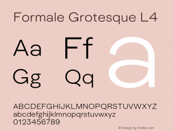 Formale Grotesque L4 Version 2.022;Glyphs 3.2 (3241)图片样张