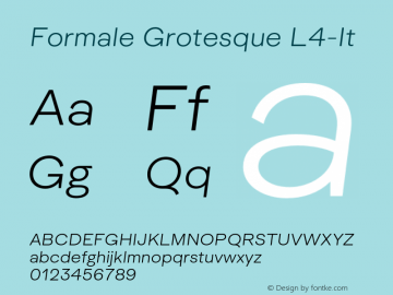 Formale Grotesque L4-It Version 2.022;Glyphs 3.2 (3241)图片样张