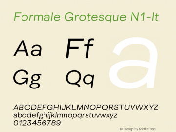 Formale Grotesque N1-It Version 2.022;Glyphs 3.2 (3241)图片样张