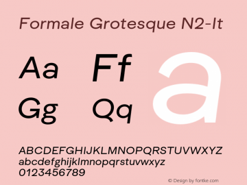 Formale Grotesque N2-It Version 2.022;Glyphs 3.2 (3241)图片样张