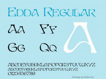 Edda Regular Altsys Metamorphosis:4/16/92 Font Sample