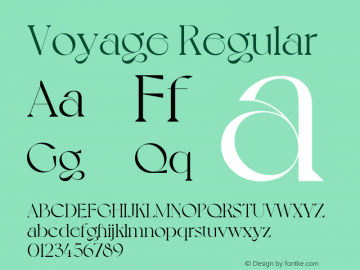 Voyage Regular Version 1.000;Glyphs 3.2 (3221)图片样张
