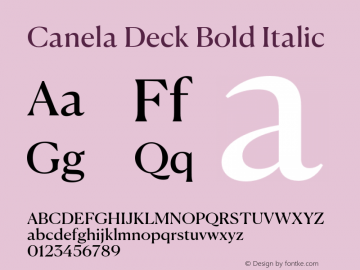 Canela Deck Bold Italic 15.0d1e4图片样张