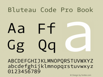 Bluteau Code Pro Book Version 1.000;Glyphs 3.1.2 (3151)图片样张