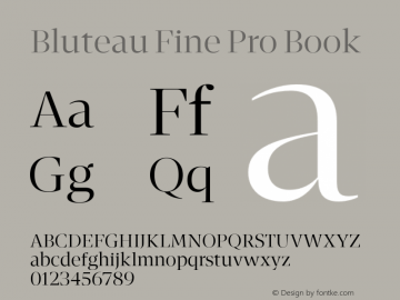 Bluteau Fine Pro Book Version 1.000;Glyphs 3.1.2 (3151)图片样张