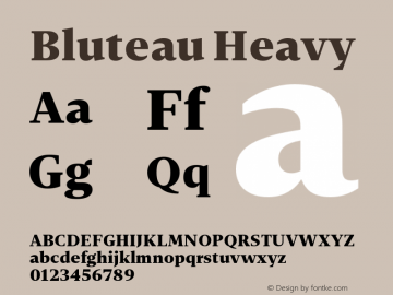 Bluteau Heavy Version 1.000;Glyphs 3.1.2 (3151)图片样张