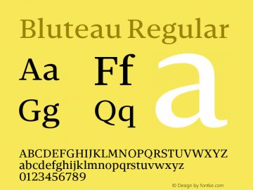 Bluteau Regular Version 1.000;Glyphs 3.1.2 (3151)图片样张