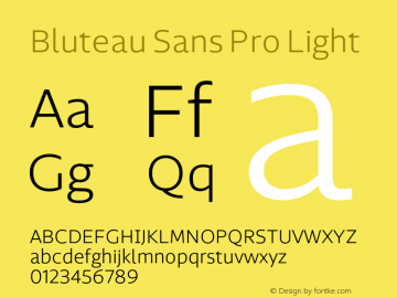 Bluteau Sans Pro Light Version 1.000;Glyphs 3.1.2 (3151)图片样张