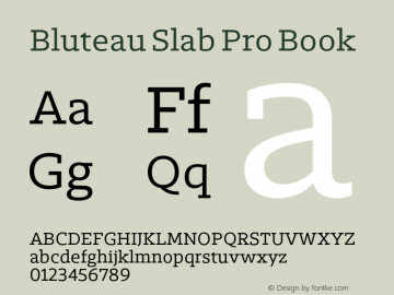 Bluteau Slab Pro Book Version 1.000;Glyphs 3.1.2 (3151)图片样张
