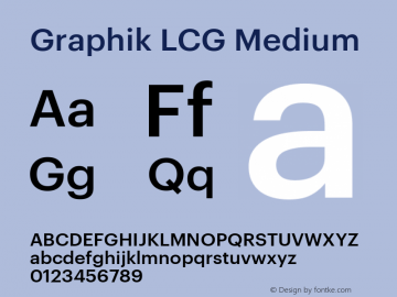 Graphik LCG Medium Regular Version 001.000 2009图片样张