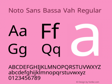 Noto Sans Bassa Vah Regular Version 2.002图片样张