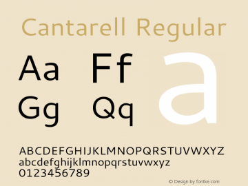 Cantarell Regular Version 1.004图片样张