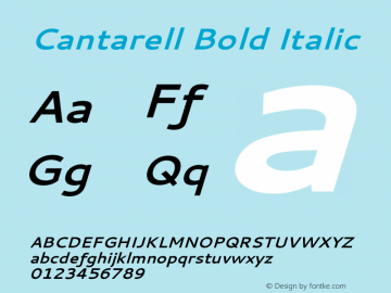Cantarell Bold Italic Version 1.004图片样张