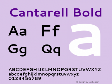Cantarell Bold Version 1.004图片样张
