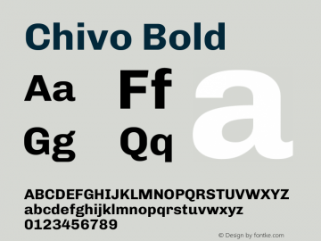 Chivo Bold Version 2.002图片样张