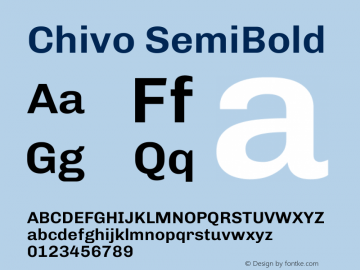 Chivo SemiBold Version 2.002图片样张