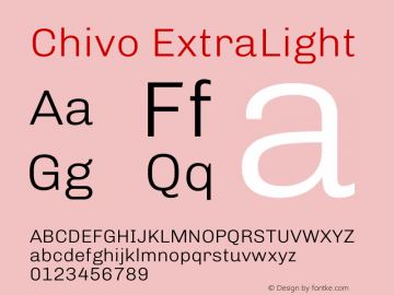 Chivo ExtraLight Version 2.002图片样张