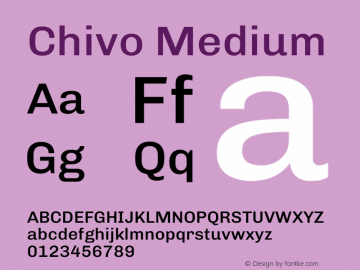 Chivo Medium Version 2.002图片样张