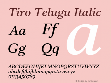 Tiro Telugu Italic Version 1.53图片样张