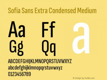 Sofia Sans Extra Condensed Medium Version 4.101图片样张