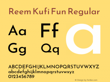 Reem Kufi Fun Regular Version 1.005图片样张
