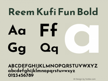 Reem Kufi Fun Bold Version 1.005图片样张