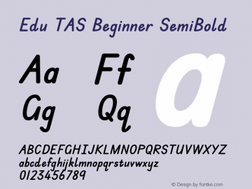 Edu TAS Beginner SemiBold Version 1.003图片样张