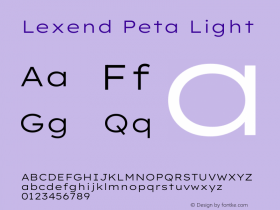 Lexend Peta Light Version 1.007图片样张