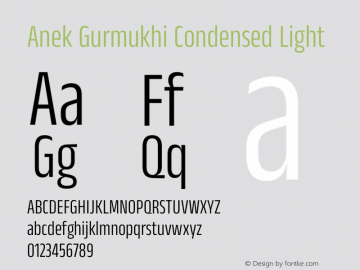 Anek Gurmukhi Condensed Light Version 1.003图片样张