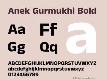 Anek Gurmukhi Bold Version 1.003图片样张