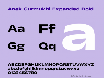 Anek Gurmukhi Expanded Bold Version 1.003图片样张