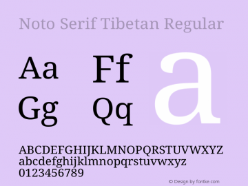 Noto Serif Tibetan Regular Version 2.103图片样张