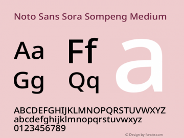 Noto Sans Sora Sompeng Medium Version 2.101图片样张