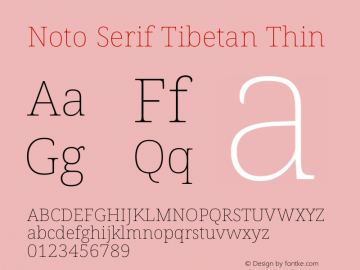 Noto Serif Tibetan Thin Version 2.103图片样张