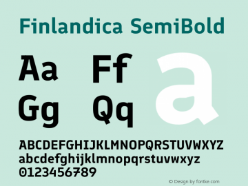 Finlandica SemiBold Version 1.064图片样张